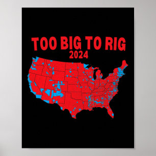 2024 Electoral Map Trump 312 Red Election Map Too  Poster
