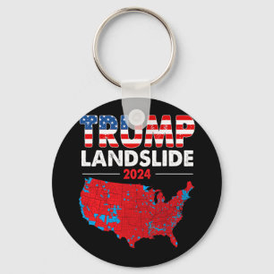 2024 Electoral Map Trump Landslide Red Election Ma Key Ring
