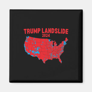 2024 Electoral Map Trump Landslide Red Election Ma Magnet