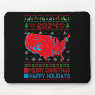 2024 Electoral Map Trump Landslide Ugly Christmas Mouse Mat
