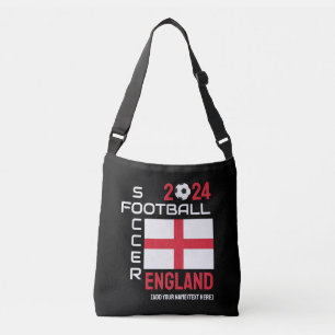 2024 ENGLAND Soccer Football Custom Name ANY YEAR  Crossbody Bag