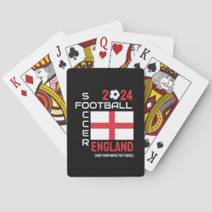2024 ENGLAND Soccer Football Custom Name ANY YEAR Playing Cards