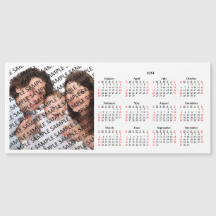 2024 Family Photo Custom Magnetic Card Calendar