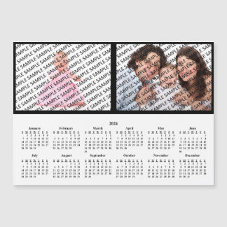 2024 Family Portrait Custom Magnetic Calendar 