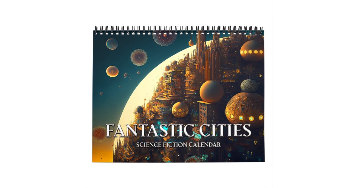 2024 Fantastic Cities Science Fiction Calendar Zazzle