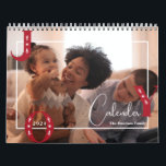 2024 Festive Custom Photo Joy Christmas Family  Calendar<br><div class="desc">The 2024 Festive Custom Photo Joy Christmas Family Calendar is the perfect way to brighten up your home or office this holiday season. With its charming design and ample space for your favourite family photos, this calendar is sure to bring a smile to your face every day. The "JOY" message...</div>
