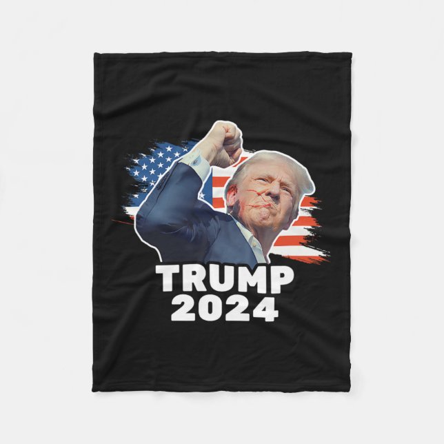 2024 Fist Pump  Fleece Blanket (Front)