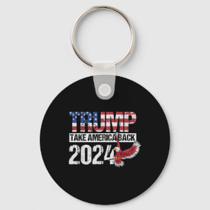 2024 Flag Take America Back Men Women - Trump 2024 Key Ring