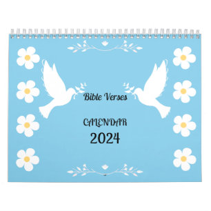 2024 Floral Calendar with Bible Verses