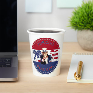 2024 For God and Country Uncle Sam Paper Cups