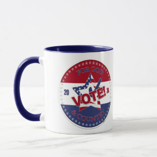 2024 For God and Country VOTE! Star Check Mark Mug