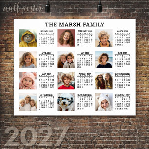 2024 Full Year View Calendar with 12 Photos Poster