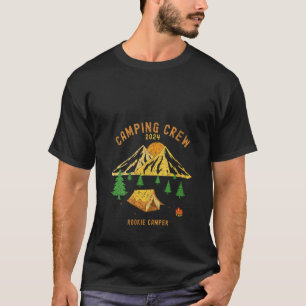 2024 Fun camping trip titles Rookie Camper V Neck  T-Shirt