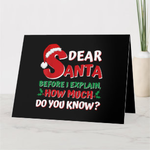 2024 Funny Christmas Shirts Kids Adults Santa I Ca Card