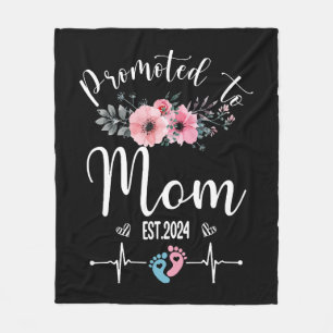2024 Funny With Floral Mother Day Fleece Blanket