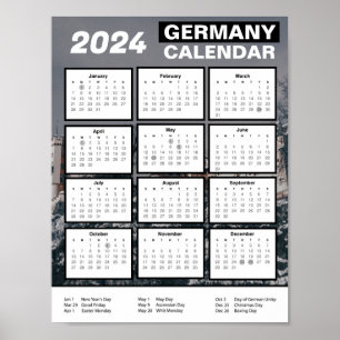2024 Germany Calendar in English Download Pdf Poster