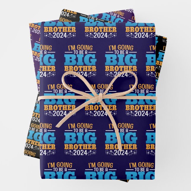2024 Going to Be a Big Brother Wrapping Paper Sheet (In situ)