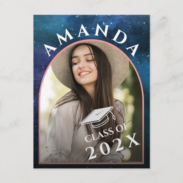 2024 Grad Photo Graduate Announcement Invitation Postcard (Front)