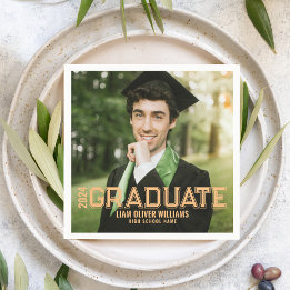 2024 Graduate Personalised Photo Grad Party Napkin