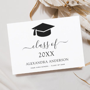 2024 Graduation Announcement Black White