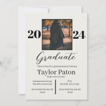 2024 Graduation Party Customisable Invitation