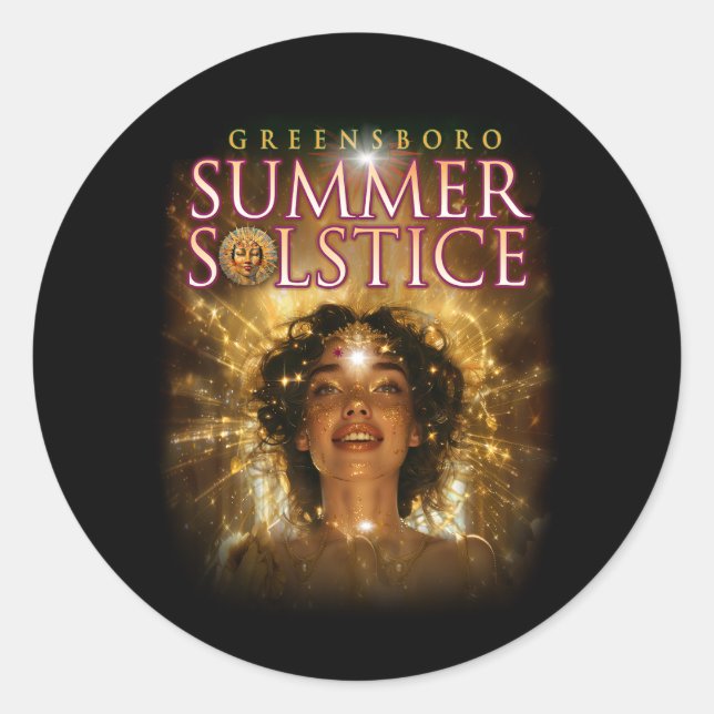 2024 Greensboro Summer Solstice Festival Souvenir Classic Round Sticker (Front)