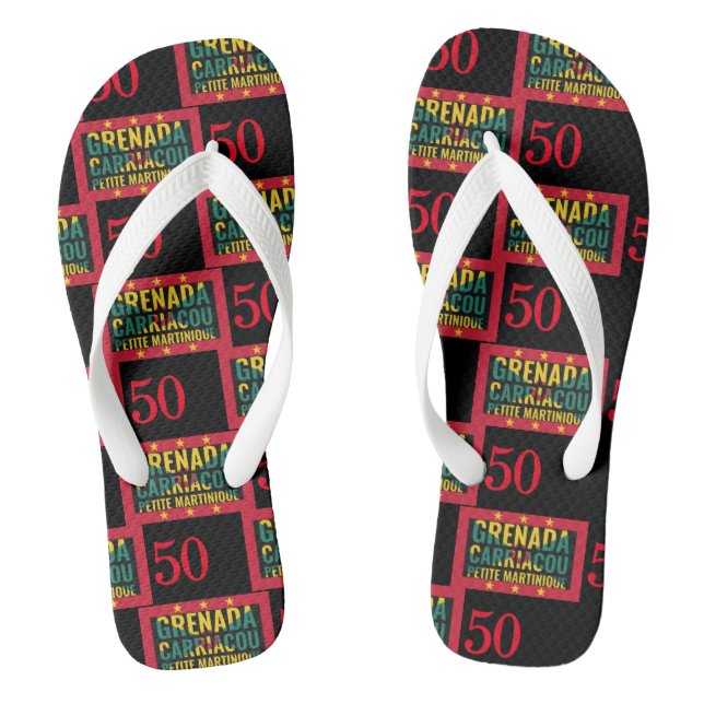 2024 GRENADA 50th Anniversary Independence Flip Flops (Footbed)