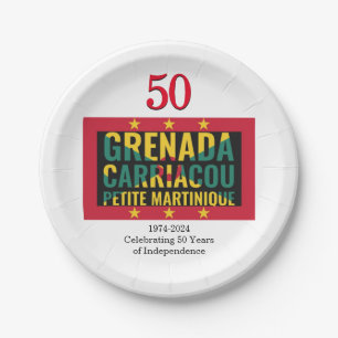 2024 GRENADIAN 50th Anniversary Independence Paper Plate