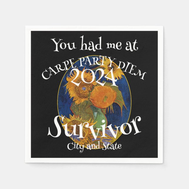 2024 High School Reunion Birthday Vacation Cruise Napkin (Front)