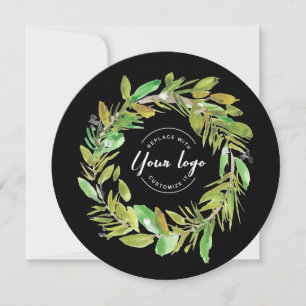 2024 Holiday Corporate watercolor Wreath Logo