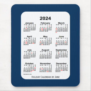 2024 Holiday Police Box Blue Calendar by Janz Mouse Mat