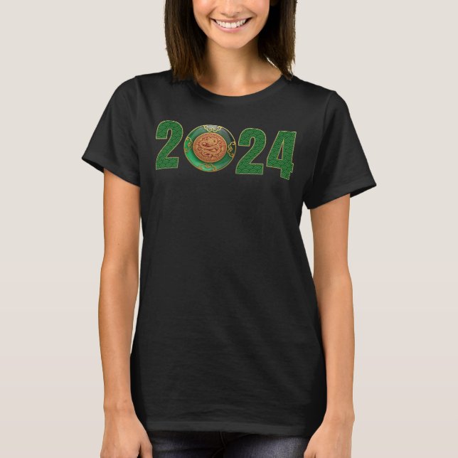 2024 Jade Chinese New Year of the Dragon T-Shirt (Front)