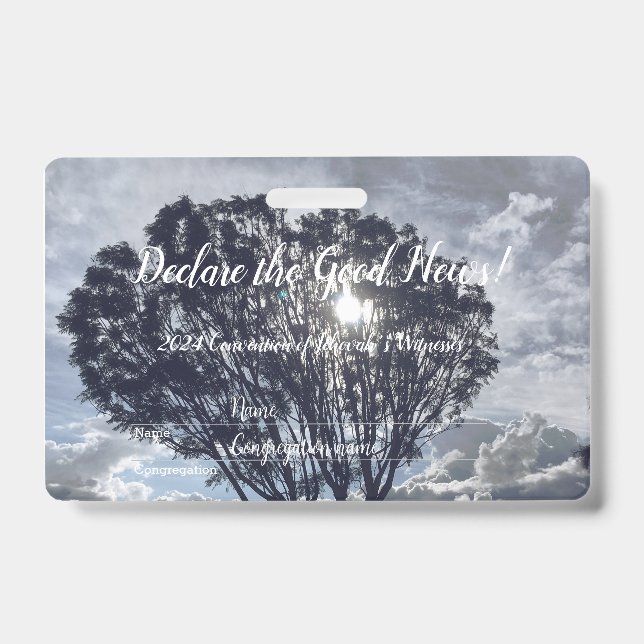 2024 JW convention clouds ID Badge (Front)