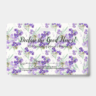 2024 JW convention Hydrangeas  ID Badge