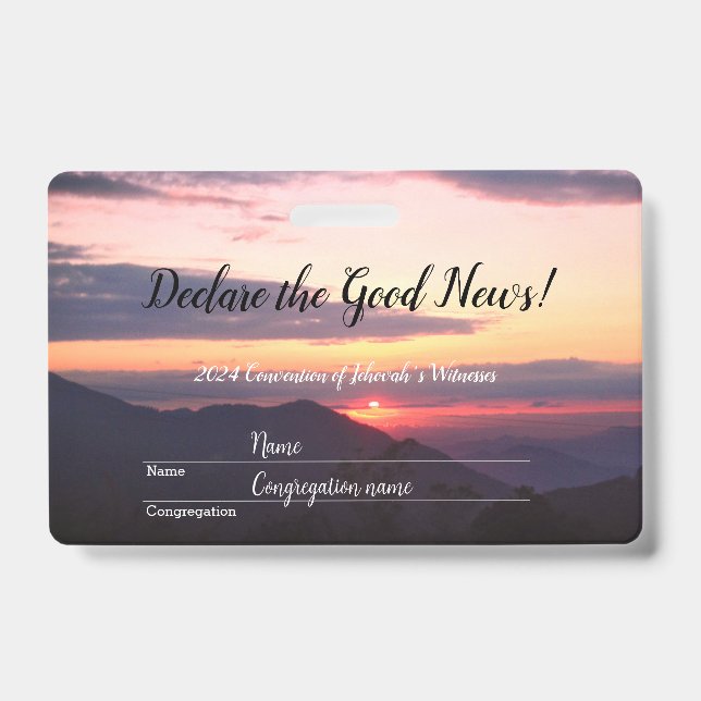 2024 JW convention  ID Badge (Front)