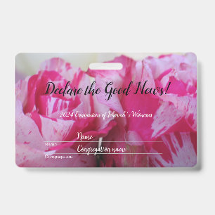2024 JW convention Roses  ID Badge