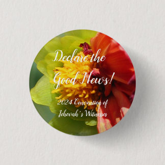 2024 JW Declare the Good News Dahlia customize 3 Cm Round Badge