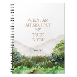 2024 JW Year Text Psalm 56:3 Forest Watercolor Notebook