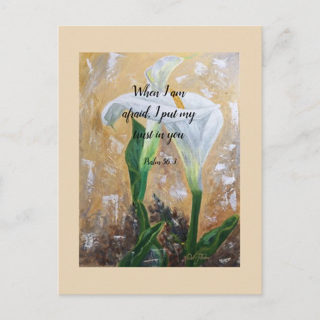 2024 JW year text Psalm 56:3  Postcard (Front)