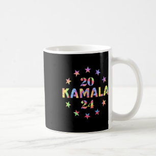 2024 Kamala Harris For President Distressed Tie-dy Coffee Mug