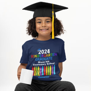 2024 Kindergarten Graduate Personalised Cute Kids T-Shirt