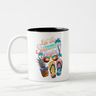 2024 Let The Summer Begin 2024 Summer Vacation Two-Tone Coffee Mug