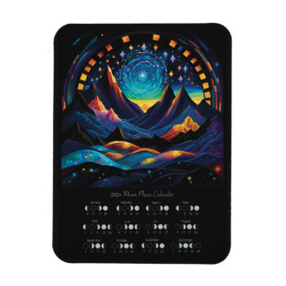 2024 Lunar Calendar Moon Cycle Southern Hemisphere Magnet