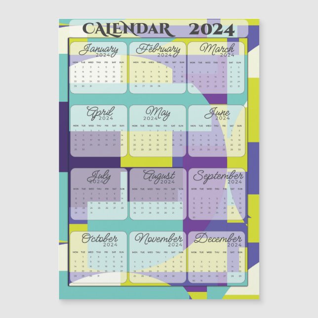 2024 Magnetic Calendar  (Front)