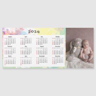 2024 Magnetic Calendar - Custom photo