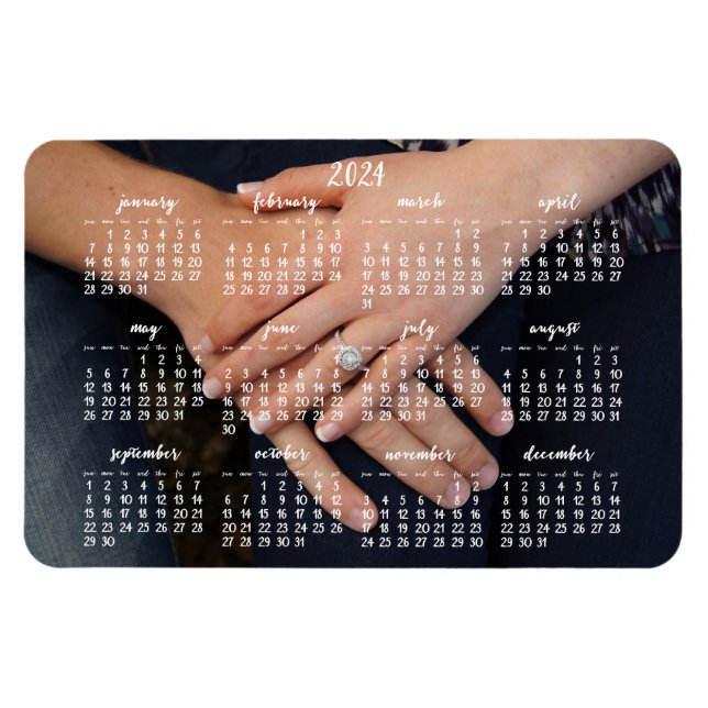 2024 Magnetic Calendar Photo Magnet 4x6 (Horizontal)