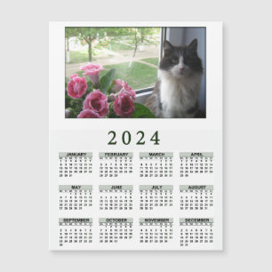 2024 magnetic calendar with Your animals
