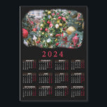 2024 magnetic calendar with your Christmas photo<br><div class="desc">2024 magnetic calendar with your Christmas photo. Just replace the photo with a photo of your children.</div>