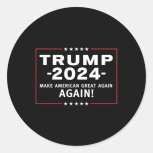 2024 Make America Great All Over Again Magaa  Classic Round Sticker