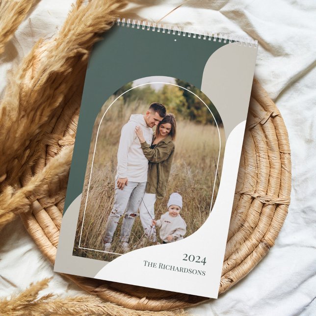 2024 Minimal Arch family Photos Stylish Template Calendar (2024 Minimal Arch family Photos Stylish Template Calendar)